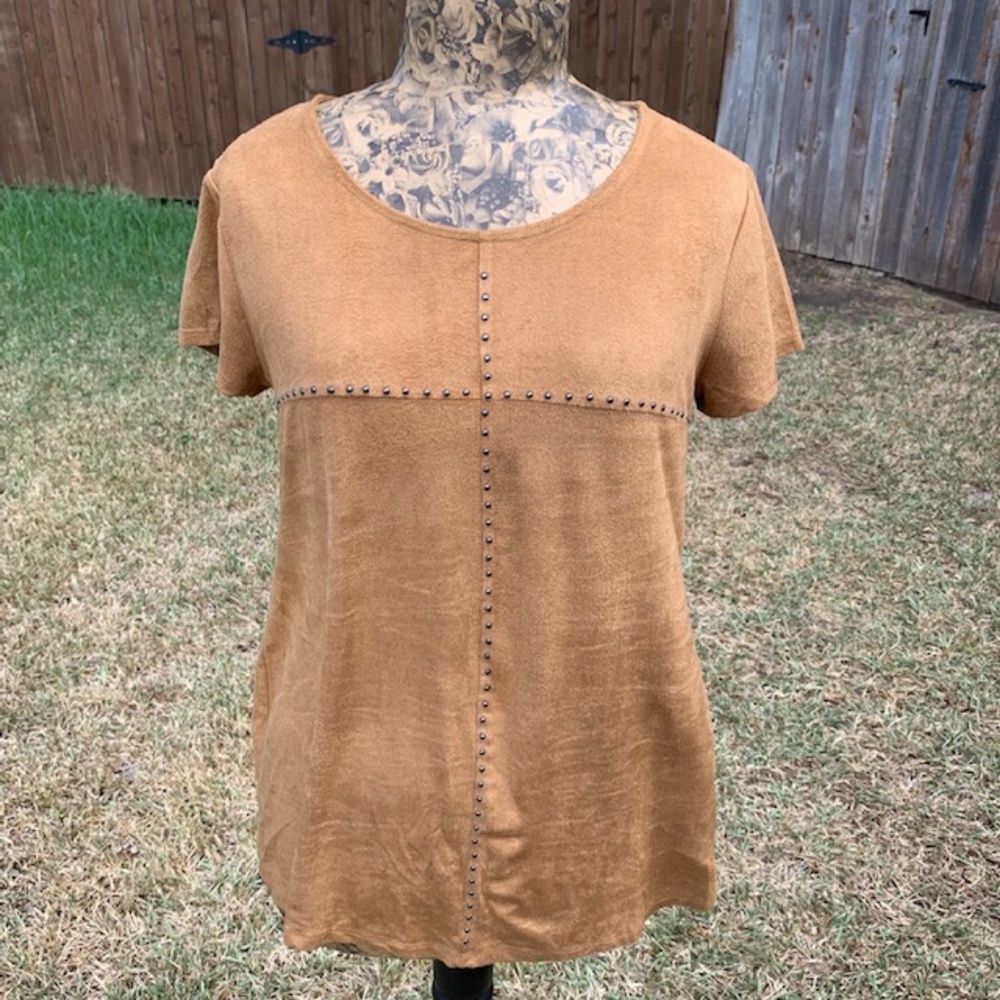 Cato Faux Suede Top || Medium